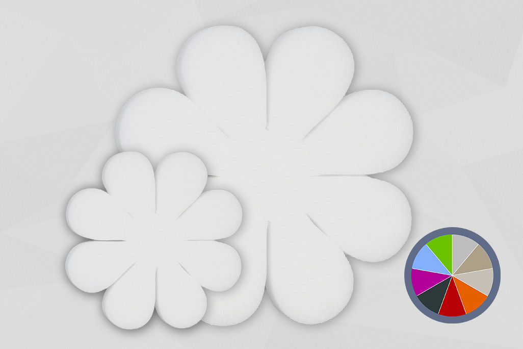 Blumenförmiger Vliesabsorber