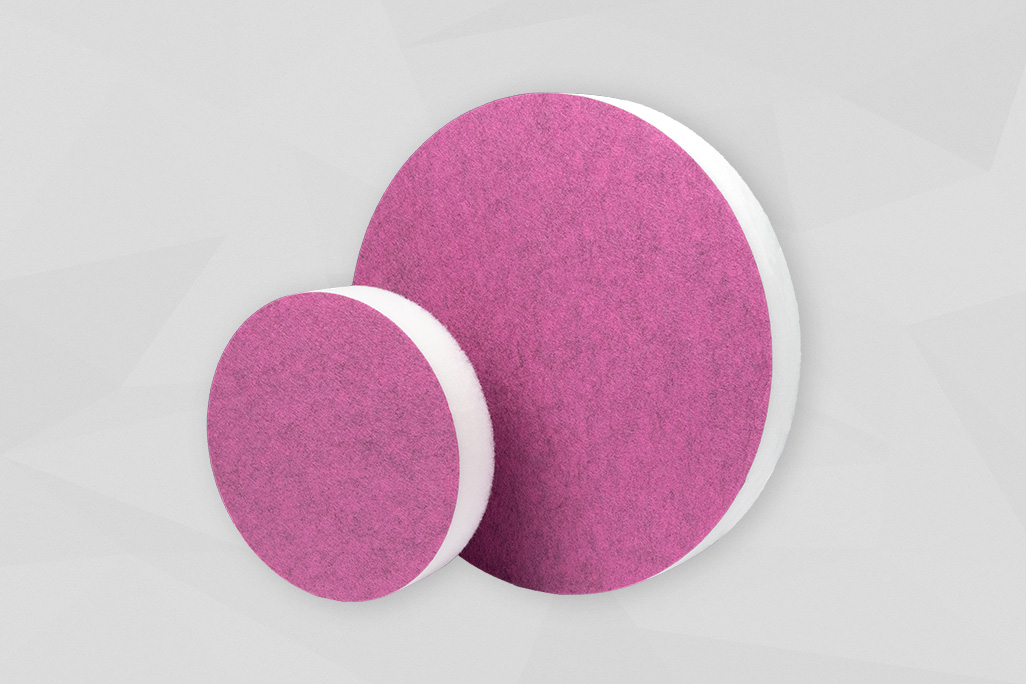 pinker runder Vliesabsorber