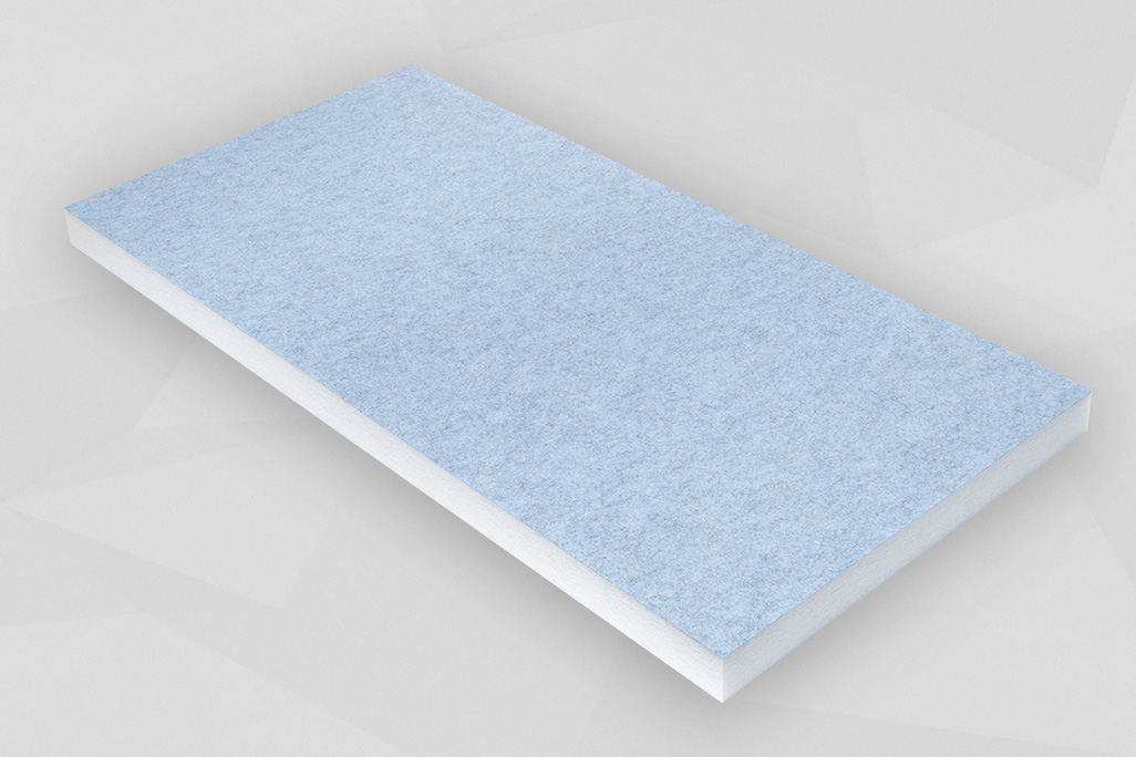 Blaue Vliesplatte