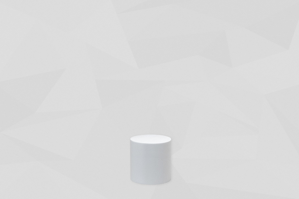 weißer sehr kleiner Melaminzylinder