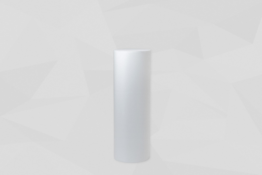 weißer mittelgroßer Melaminzylinder