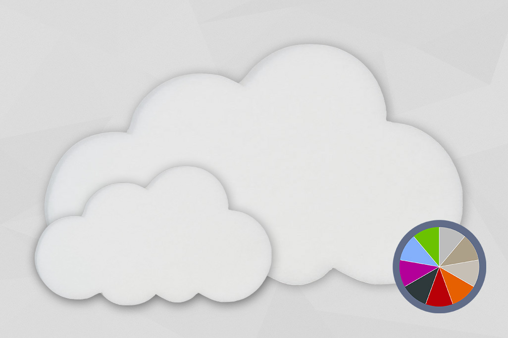 Wolkenförmiger Vliesabsorber