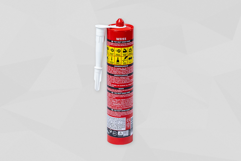 rote Tube eines Montagekleber